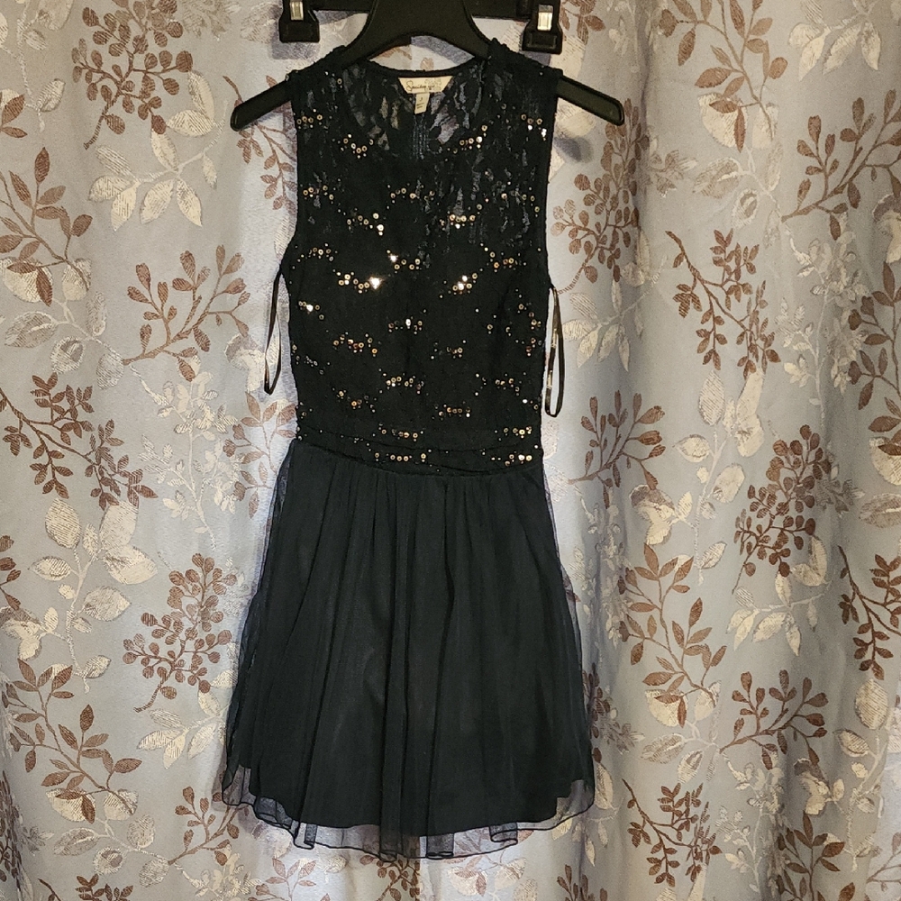 Speechless Navy Sequin Formal Dress
